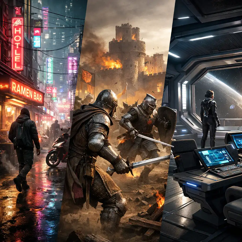 Cyberpunkowe miasto